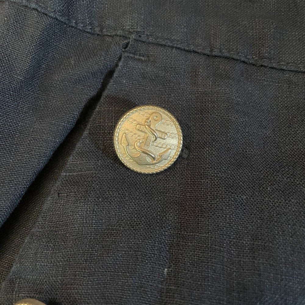 NWOT Size 14 Jones & Co blue linen sailor shorts - Picture 7 of 7